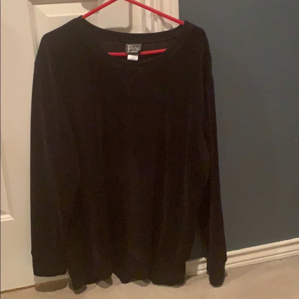 Black velvet sweat shirt